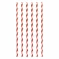 thumbnail image 2 of Sunshine Mason Co. Plastic Reusable Drinking Straws 6 Pieces, Red Stripe, 2 of 4