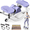 Purple, variant on Kdymod Lateral Rocking Fitness Stepper, Low Impact Portable Exercise Stepper, Workout Machine, Rock Stepper Machine with Digital Monitor & Resistance Bands,Purple