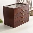 thumbnail image 2 of Large Capacity Wooden Jewelry Box Simple Modern Multi Layer Drawer Storage Box Anti Oxidation Jewelry Gifts, 2 of 7