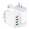 thumbnail image 1 of Cargador De 4 Puertos Usb 48w Adaptador Clavija Enchufe Cubo De Carga Rápida 1 Puerto De Qc 3.0 + 3 Salidas De Usb Con Luz Compatibilidad, 1 of 4