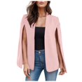 thumbnail image 1 of MKLEKYY Womens Softshell Jacket Womens Cape Split Sleeve Open Front Casual Jacket Coat Workwear, 1 of 4