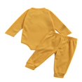 thumbnail image 3 of EIMELI Newborn Infant Baby Ribbed Pajamas Set Long Sleeve Ranibown Romper Pants Autumn Outfits Clothes Light Coffee 12-18 Month, 3 of 6