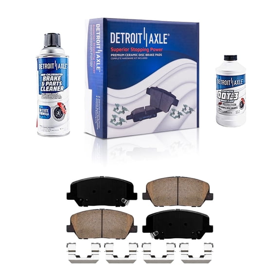 Detroit Axle - 4pc Front Brake Pads for 2010-2016 Hyundai Genesis Coupe, 2011-2015 Kia Optima, Ceramic Brake Pads 2012 2013 2014