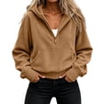 thumbnail image 2 of AloohaidyvioNo Boundaries Womens Quarter Zip Hoodies Fall Casual Loose Fit Comfy FLeece Long Sleeve Sweatshirts, 2 of 7