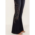 thumbnail image 2 of Shyanne Women's Dark Wash Mid Rise Embroidered Flare Jeans - SWSP23J77 32W x 34L, 2 of 4