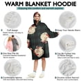 thumbnail image 5 of Wearable Oversized Blanket,Green and Black Christmas Plaid Santa Pattern Wearable Blanket Hoodie for Adults,Cozy Hooded Blankets with Super Pockets,Super Warm Fuzzy Pullover for Women & Men, 5 of 6