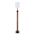 thumbnail image 2 of Live Edge Contemporary Floor Lamp in Black Steel and Walnut Wood with White Shade by LumiSource, 2 of 7