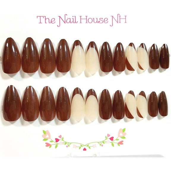 Monday Morning Workday Glossy Almond Press On Nails - 24 Pieces - Artificial Nail Kit