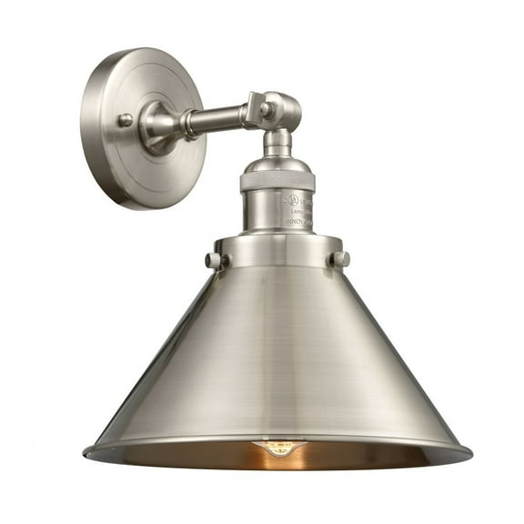 Innovations 203-SN-M10-SN-LED Briarcliff 1 Light Sconce part of the Franklin Restoration Collection, Brushed Satin Nickel