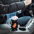 thumbnail image 4 of Yayeee 40oz Stainless Steel Tumbler with Straw and Handle Double-Wall Insulated Travel Water Bottle, Halloween Purple Ghosts, 4 of 8