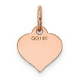 thumbnail image 4 of FJC Finejewelers 14 kt Rose Gold Heart Disc Charm 14 mm x 10 mm, 4 of 6