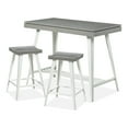 thumbnail image 2 of Kaylen Wood 3-Piece Counter Height Dining Table Set, Antique Gray, 2 of 6