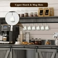thumbnail image 7 of DreamCurship Farmhouse Coffee Bar Cabinet with Storage, 47" Buffet Cabinet Kitchen Storage Cabinet with Hutch, Coffee Station, Gray, 7 of 7