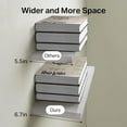 thumbnail image 4 of BAYKA Floating Shelves for Wall – Rustic Wood Wall Shelves with Metal Brackets for Bathroom, Bedroom, Kitchen, or Living Room Decor – White, 3 Set, Sturdy Storage with 22lb Capacity, 4 of 9
