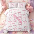 thumbnail image 2 of Manfei Personalized Letter N Twin Quilt Set,Cute Pink Bowknot Twin Coverlet Set,3pcs,1 Bedspread and 1 Pillowcase, 2 of 7
