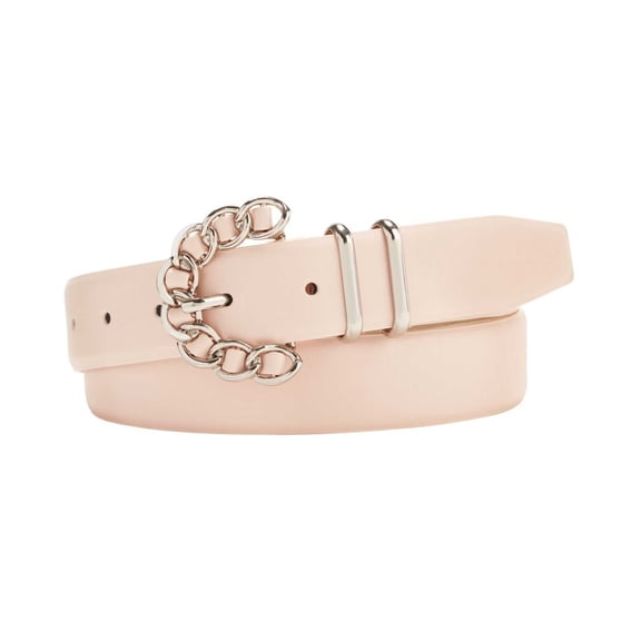 Steve Madden Women’s Chain-Buckle Belt, Pastel Pink, Large