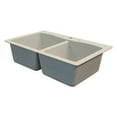 thumbnail image 2 of Transolid Aversa 33'' L x 22'' W Granite Double Equal Drop-in Kitchen Sink, 2 of 5