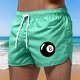 thumbnail image 2 of Kcolen Mens Swim Trunks 9 Inch Lined Gradient Beach Shorts Light Upf Rash Guard Shorts for Men Men's Swim Trunks Summer Beach Athletic Fit Swimming Shorts for Men, 2 of 6
