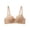 Beige, variant on Women Solid Wireless Bra, Adjustable Thin Straps Breathable Push Up Daily Underwear