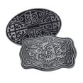 thumbnail image 1 of 2 uds Accesorio hebil de cinturón de vaquero occidental Tribal para hombre, aleación resistente al desgaste Soledad Hebilla de cinturón occidental Floral, 1 of 10