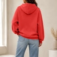 thumbnail image 4 of Diufon Fall Hoodies for Women Long Sleeve Fleece Thermal Oversized Sweatshirt with Front Pocket Winter Basic Loose Pullover, 4 of 8