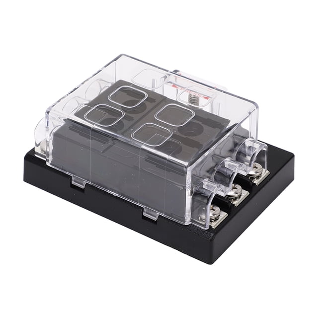 Caja De Fusibles De Cuchilla Impermeable Panel ATC ATO Con Autobús Negativo Material ABS De Grado Marino Fácil De Instalar Para Automóviles RV Barco Camión Adecuado Para