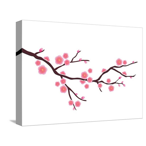 Art.com Cherry Blossom In Spring Time Stretched Canvas Print Wall Art by photosoup, 16" x 12"