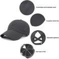 thumbnail image 4 of LAICAIW Womens Criss Cross Ponytail Hat Quick Drying Baseball Cap Sun Hats UV Protection Sport Cap, 4 of 6