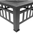 thumbnail image 6 of 32in Wood Fire Pit with Mesh Lid and Fire Poker, Portable Outdoor Fireplace Burning FirePit for Chrismas Backyard Patio Outside Picnic BBQ Party, 6 of 7