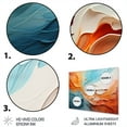 thumbnail image 3 of Designart "Teal Orange Bold Abstract Flow composition I" Abstract Collages Metal Art Living Room, 3 of 5