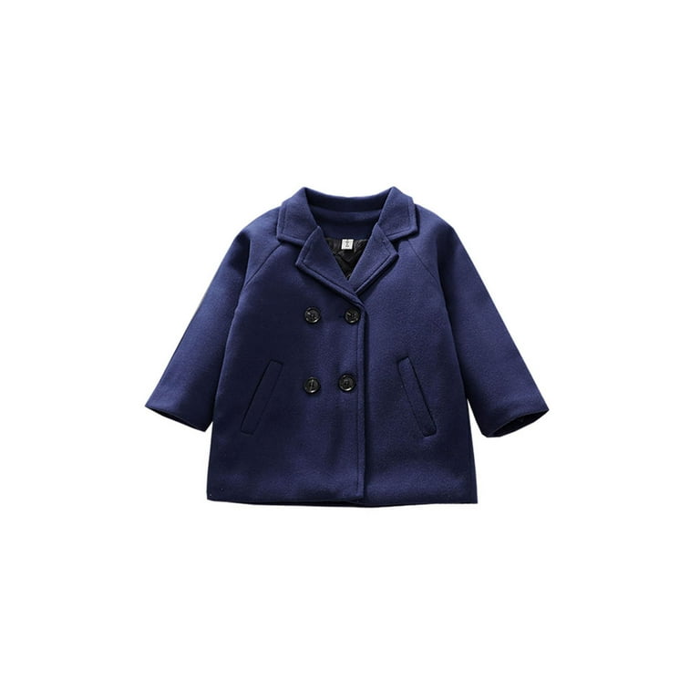 Lazybaby Toddler Kids Baby Boys Girls Overcoat Winter Duffle Trench Coat Jacket Warm Outwear