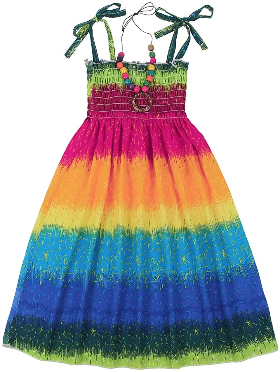 AmzBarley Girls Flowers Sundress Floral Retro Vintage Bohemian Summer Sun Dress Kids Sleeveless Boho Slip Dresses