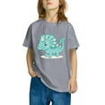 thumbnail image 1 of RXIRUCGD T-shirt en Coton pour Tout-Petits Enfants Garçons Filles Mode Mignon Col Rond Imprimé Tee Manches Courtes Haut ( Gris, Taille : 5 Ans ), 1 of 5