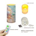 thumbnail image 7 of COEQINE Sea Shell Starfish Beach Theme Flameless Candle Battery Powered with Remote Control 12 Colors 4/8 Hours Timer LED Night Lights Pillar Candle Tealights Home Indoor Decor, 7 of 7