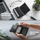 thumbnail image 4 of Cartera VULKIT desplegable de piel con bloqueo RFID, negra, 4 of 8