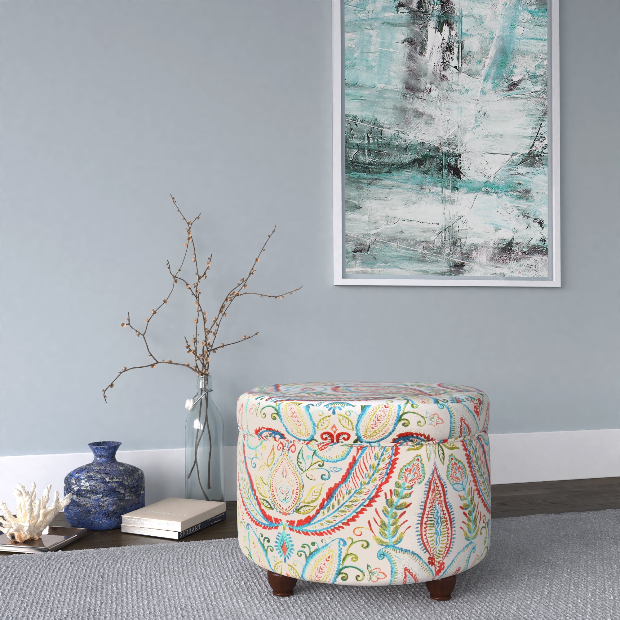 HomePop Storage Ottoman, Multiple Colors