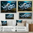 thumbnail image 4 of Designart "Blue Octopus peaceful Submersion" Animals Floater Framed Canvas Art Print, 4 of 7