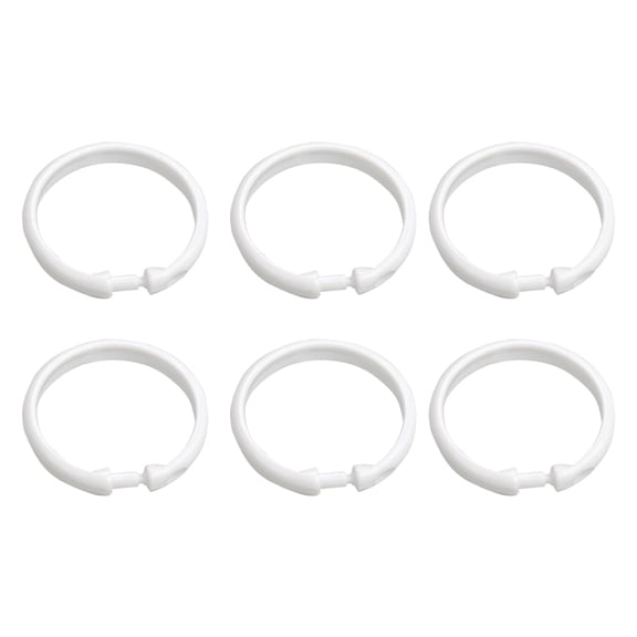 HONMEET 36-Pack White Plastic Circular Curtain for Home Window Drapery and Rods