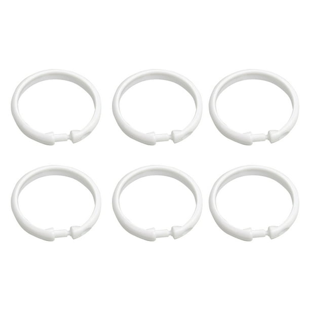 ColoMX Cortina de ducha de 36 piezas Anillo colgante de la varilla romana Anillos de ducha redondo para cortina