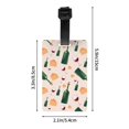 thumbnail image 4 of Luggage Tags for Suitcases, Cheese Wine Bottle Print Leather Bag Luggage Tags ID Label Tags Privacy Protection Travel Bag Labels, 4 of 6