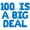 Blue, variant on Letter Balloons - 100 IS A BIG DEAL 16" Inch Alphabet Letters Foil Mylar Balloon 100th Birthday Party Banner (Gold)