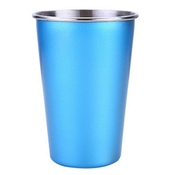500ml Stainless Steel Coffee Mug Beer Tea Milk Travel Hand Large Cup Straw Lid Stainless Steel Pint Cups - Pint Cup Tumblers For Travel – Metal Cups For Drinking Outdoors