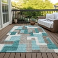 thumbnail image 6 of Addison Rugs Chantille Indoor/Outdoor Transitional Modern Teal Washable Rectangle Rug, 10' x 14', 6 of 6