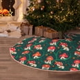 thumbnail image 5 of Sikiie Mushroom House Nativity Christmas Tree Skirt, Jesus Christian Winter Holiday Tree Mat Decoration(30-48IN)30", 5 of 6
