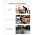 thumbnail image 6 of Foldable Push Cart Dolly 1000 lbs Capacity Folding Platform Truck with Swivel Wheels Moving Hand Truck Flatbed Cart Space Saving Push Handle Easy Storage 35.2 x 23.4 x 33.5 in, 6 of 12
