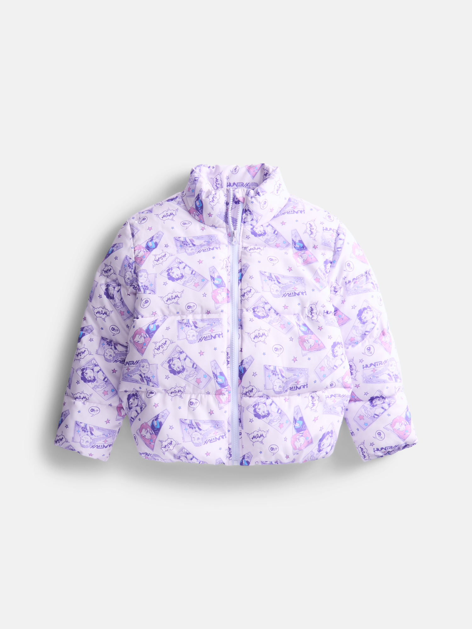 Kpop Demon Hunters Girls Mock Neck Puffer Jacket photo 1