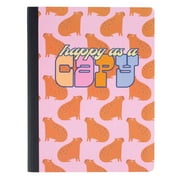 U Style Happy as a Capy Wide Ruled Composition Book, 9.75" x 7.5", 100 Sheets