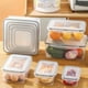 thumbnail image 4 of Contenedores de Plástico para Almacenar Alimentos, Recipientes Herméticos de Plástico para Alimentos, Recipientes de Conservación Domésticos de Gran Capacidad, Juego de 5 Piezas para Frutas, Verduras, 4 of 6