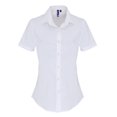 thumbnail image 1 of Premier - Blusa de Popelina de Manga Corta para Mujer (Blanco), 1 of 3