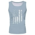thumbnail image 2 of kpoplk Mens USA Flag Stars and Stripes 4th of July Tank Tops Retro Muscle 1776 Sleeveless Shirt(Light Blue,3XL), 2 of 6